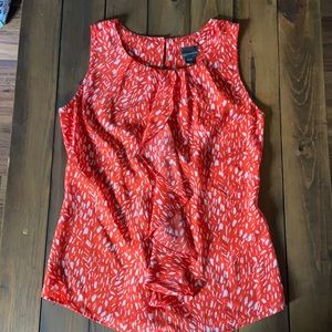 Covington orange and white tank blouse